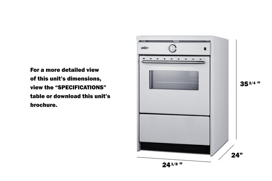 Accucold 24" Wide Induction Range in White