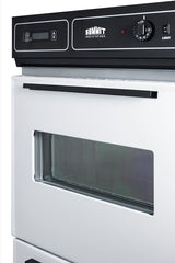 White 115V electric wall oven with digital clock/timer and oven window; for cutouts 22 3/8" wide by 34 1/8" high