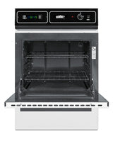 White 115V electric wall oven with digital clock/timer and oven window; for cutouts 22 3/8" wide by 34 1/8" high