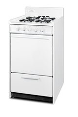 20" Wide Gas Range in White with Open Burners and Battery-start Ignition