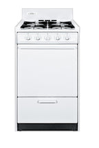 20" Wide Gas Range in White with Open Burners and Battery-start Ignition