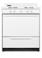 30" Wide Gas Range in White with Open Burners and Spark Ignition
