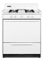 30" Wide Gas Range in White with Open Burners and Spark Ignition