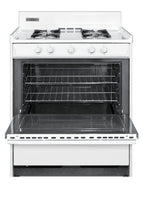 30" Wide Gas Range in White with Open Burners and Spark Ignition