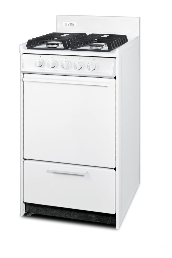20" wide sealed burner gas range made in the USA