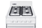 20" wide sealed burner gas range made in the USA