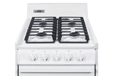 20" wide sealed burner gas range made in the USA