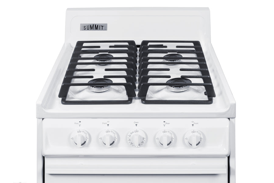 20" wide sealed burner gas range made in the USA