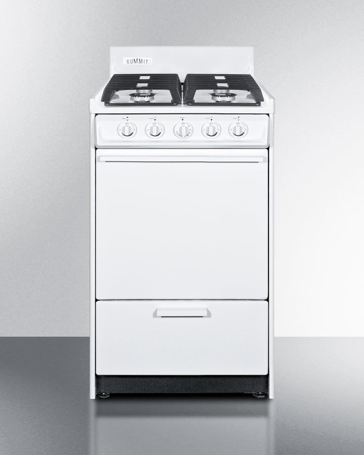 20" wide sealed burner gas range made in the USA