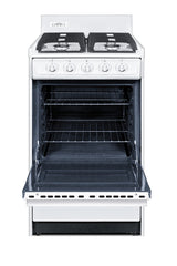 20" wide sealed burner gas range made in the USA