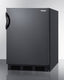 Built-in undercounter ADA compliant all-refrigerator with panel-ready door, black cabinet, door storage, digital control