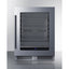 Shallow 18" deep 24" wide undercounter beverage center