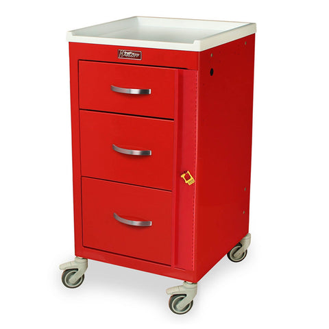 Harloff 3 Drawer Emergency Cart (Short Cabinet), Breakaway Lock, 100 Breakaway Seals. Standard Package; 1-6", and 2-9"