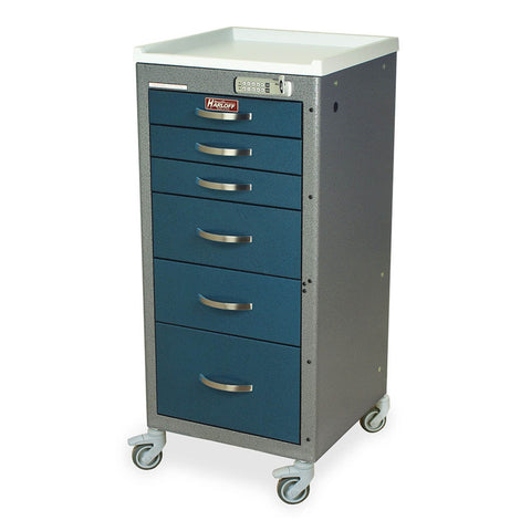 Harloff 6 Drawer Specialty Package Workstation (Tall Cabinet), Key lock, 4-3", 1-6", and 1-12" Drawers; Includes