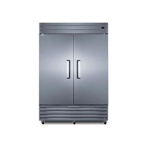 Accucold Reach in 2 door 49 cf freezer in stainless steel