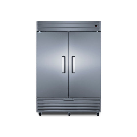 Accucold Reach in 2 door 49 cf freezer in stainless steel