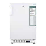 Accucold Built-in undercounter ADA compliant +2°C to +8°C all-refrigerator in white with lock – ADA404REF