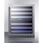 Accucold 24" wide built-in under-counter ADA compliant dual zone wine cellar with panel-ready door trim for residential
