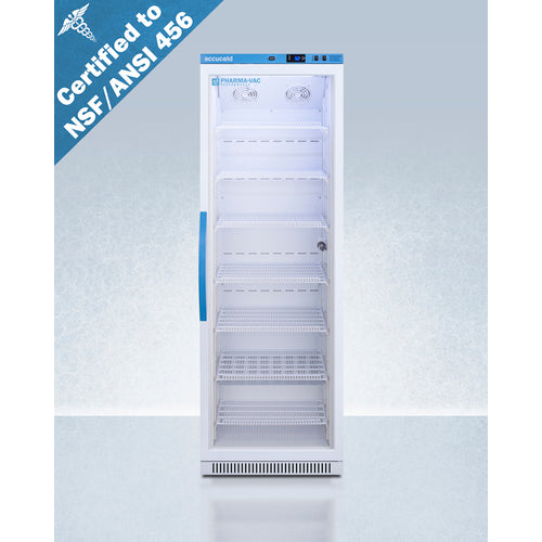 15 Cu.Ft. Upright Vaccine Refrigerator, Certified to NSF/ANSI 456 Vaccine Storage Standard