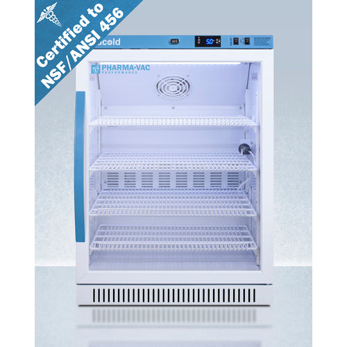 6 Cu.Ft. ADA Height Vaccine Refrigerator, Certified to NSF/ANSI 456 Vaccine Storage Standard