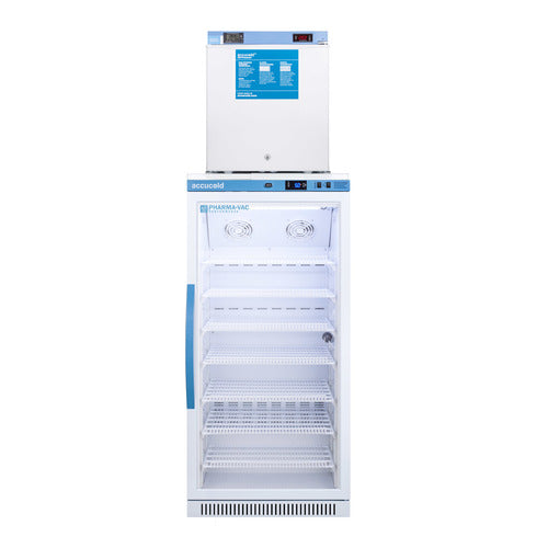 Accucold Stacked combination of ARG8PV all-refrigerator with antimicrobial silver-ion handle – ARG8PV-FS24LSTACKMED2