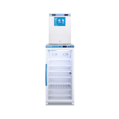 Accucold Stacked combination of ARG8PV all-refrigerator with antimicrobial silver-ion handle – ARG8PV-FS30LSTACKMED2
