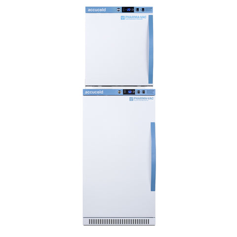 Accucold PHARMA-VAC Performance Series stacked combination of ARS32PVBIADA vaccine – ARS32PVBIADA-AFZ1PVSTACKLHD
