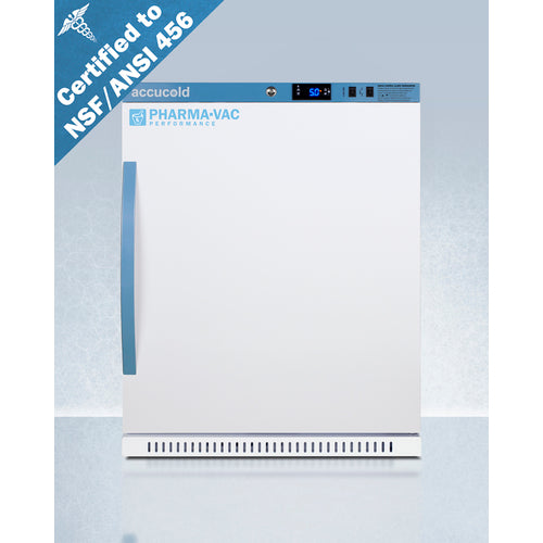 6 Cu.Ft. ADA Height Vaccine Refrigerator, Certified to NSF/ANSI 456 Vaccine Storage Standard