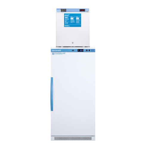 Accucold Stacked combination of ARS8PV all-refrigerator with antimicrobial silver-ion handle – ARS8PV-FS24LSTACKMED2