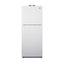 Frost-free break room refrigerator-freezer with NIST calibrated alarm/thermometers