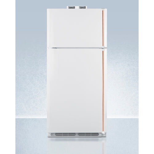 30" Wide Break Room Refrigerator-Freezer with Antimicrobial Pure Copper Handle