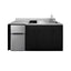 72" wide ADA height all-in-one kitchenette with 2-burner 115V smooth-top cooktop, refrigerator-freezer, sink on right si