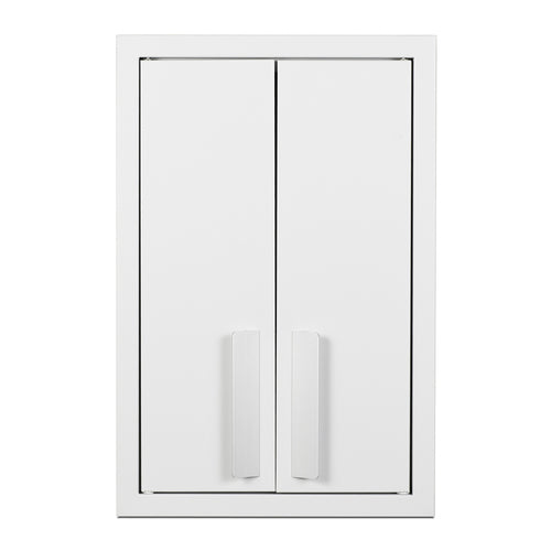 Accucold 12" wide wall cabinet with powder coated metal construction in a white finish – CAB1218TALLWH