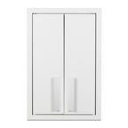 Accucold 12" wide wall cabinet with powder coated metal construction in a white finish – CAB1218TALLWH