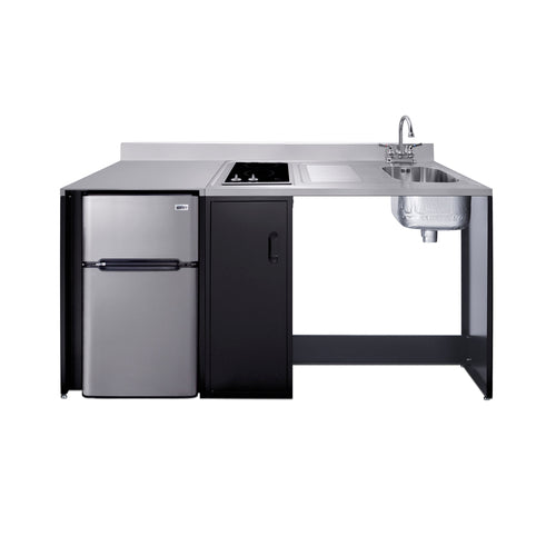 Accucold Barrier-free all-in-one kitchenette with refrigerator, sink, and cooktop, ADA (Model CK72ADARBF)