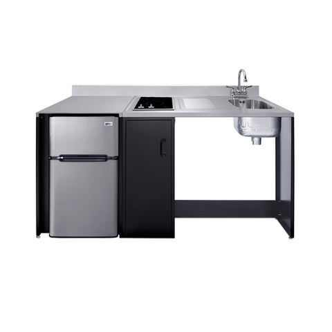 Accucold Barrier-free all-in-one kitchenette with refrigerator, sink, and cooktop, ADA (Model CK72ADARBF)