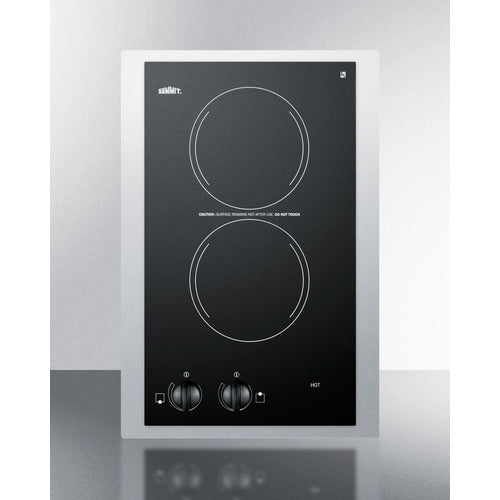 15" Wide 115V 2-Burner Radiant Cooktop