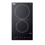 Accucold 12" Wide 230V 2-Burner Radiant Cooktop (Model CR2B23T3B)