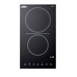 Accucold 12" Wide 230V 2-Burner Radiant Cooktop (Model CR2B23T3B)