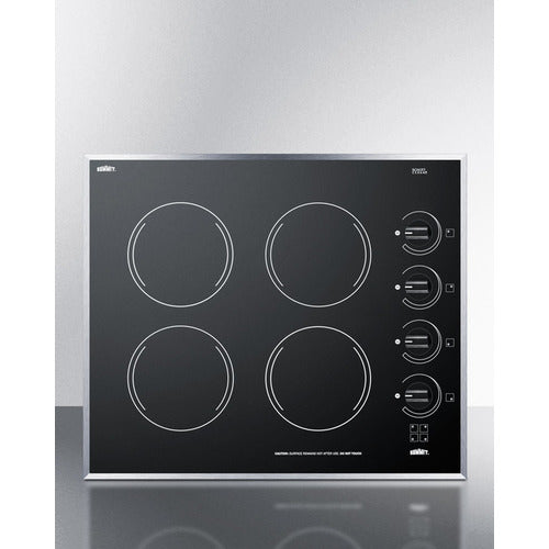 24" Wide 230V 4-Burner Radiant Cooktop