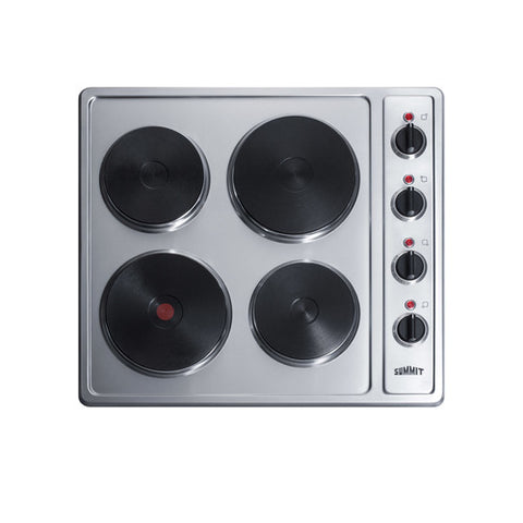 Accucold 24" Wide 4-Burner Solid Disk Cooktop in Stainless Steel – CSD4B24
