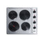24" wide 4-burner solid disk cooktop in stainless steel