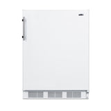 Accucold Freestanding residential counter height all-refrigerator in white with automatic defrost and deluxe interior