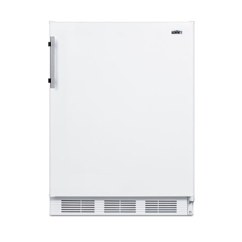 Accucold Freestanding residential counter height all-refrigerator in white with automatic defrost and deluxe interior