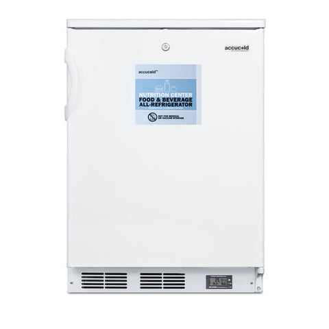 Accucold Commercially approved Nutrition Center series all-refrigerator in white – FF6LWBI7NZ