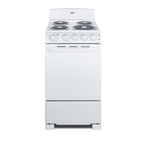 Accucold 20" Wide Electric Coil Top Range in White Finish