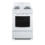 24" wide electric coil top range in white finish with oven window