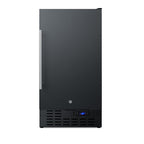 Accucold ADA compliant 18" wide frost-free freezer in black for built-in or freestanding use, with lock and digital