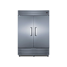 Commercial reach-in freezer in stainless steel