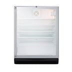 Accucold Commercially listed ADA compliant built-in undercounter beverage center with black – SCR600BGLBISHADA